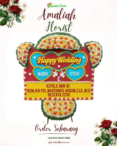Papan Bunga Pernikahan Landasan Ulin